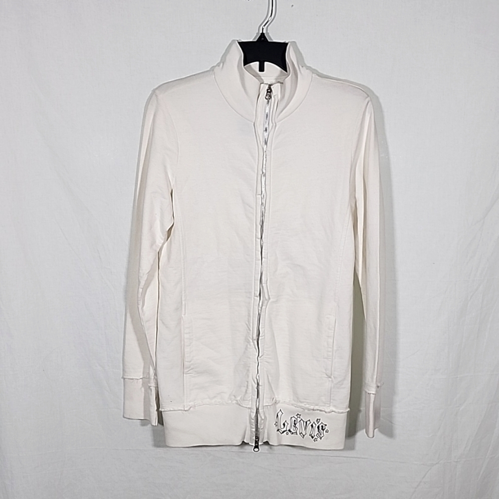 LEVIS lightweight sweater size L zipper 100 % cotton